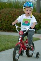 Timothy's first bicycle ride