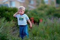 Timothy in the garden