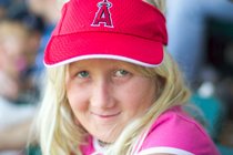 Sara at the Angels game