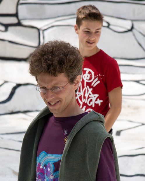 Marc And Ivo In Dubuffet Garden