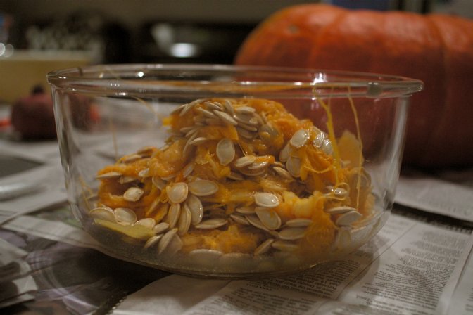 Pumpkin guts