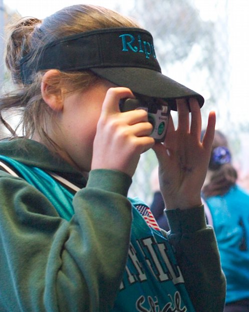 Margaret with a camera