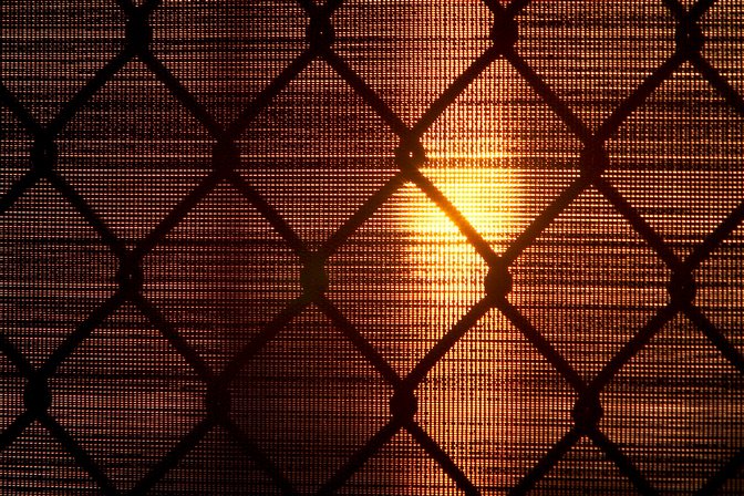 Sunset Through Dugout