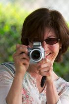 Gloria with her new camera