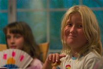 Sara, Caitlin, and Caitlin's fan