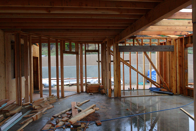 Garage from the front