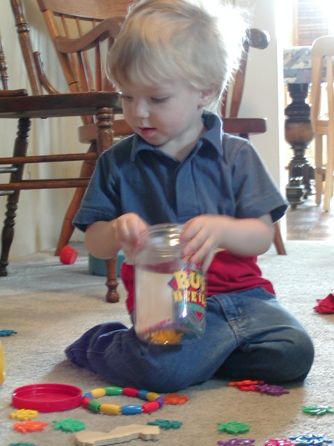 Aaron plays with bugs