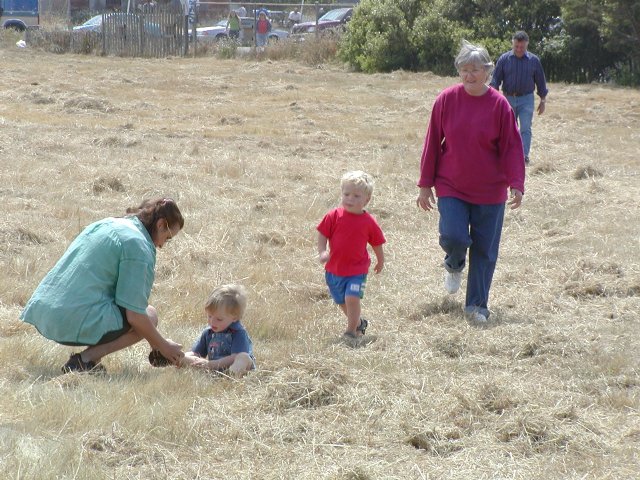 Walking through the church field