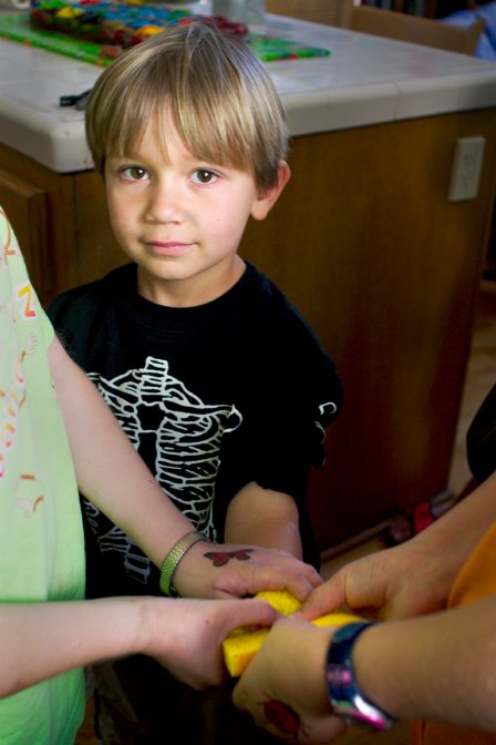 Casey waits for his tattoo to be ready