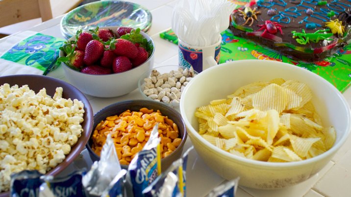 Party snacks at the ready