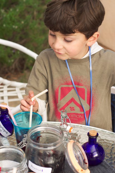 Chris with his potion