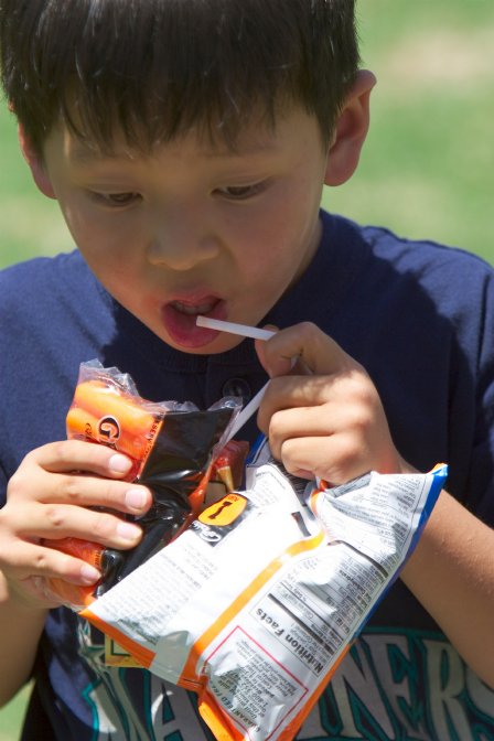 Brian juggles three snacks