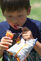 Brian juggles three snacks