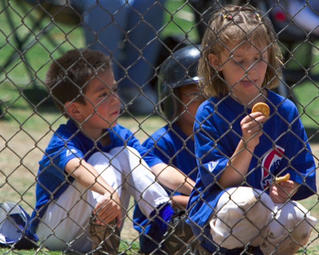 Cubs behind the backstop