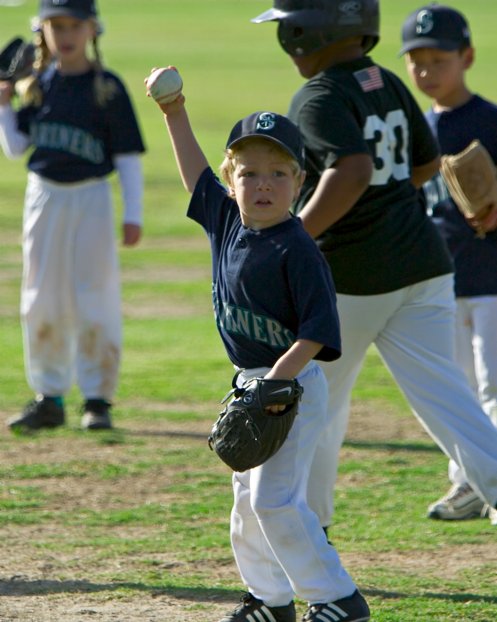 Timothy throws to first