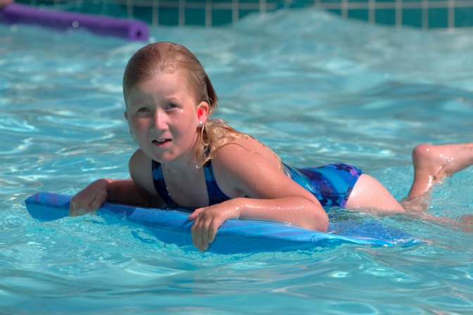 Sara on the boogie board