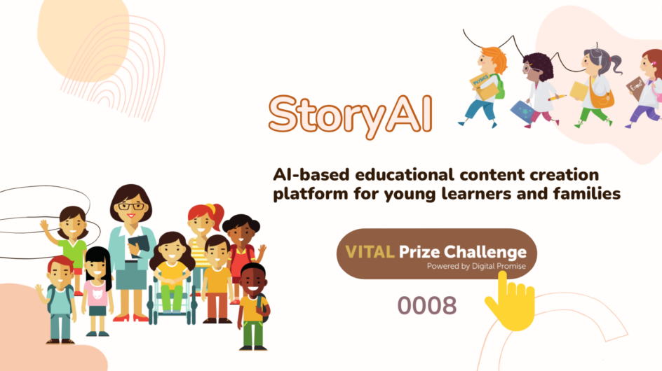 StoryAI: AI-based educational content creation platform for young learners and families.