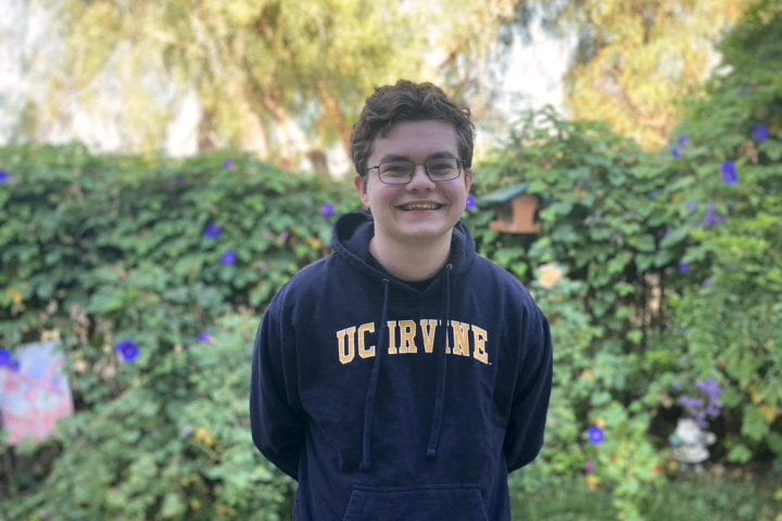 Eric Patrick in a UC Irvine sweatshirt