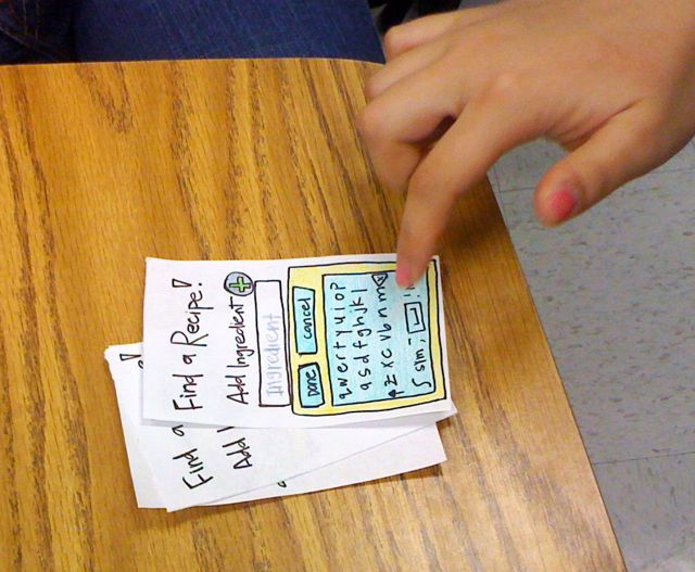 Paper prototyping in INF 134