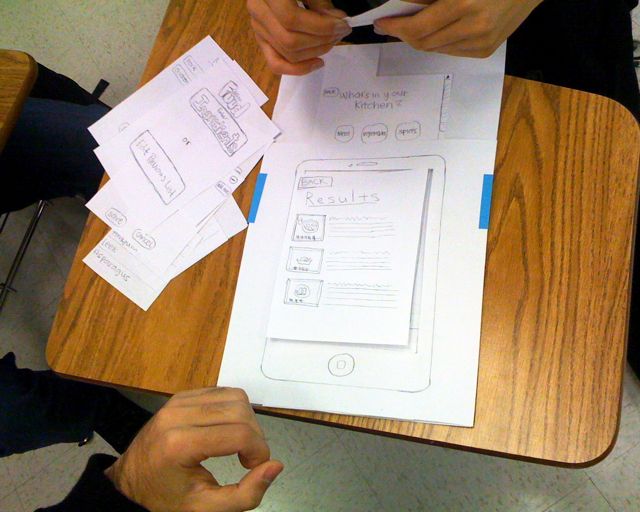 Paper prototyping in INF 134