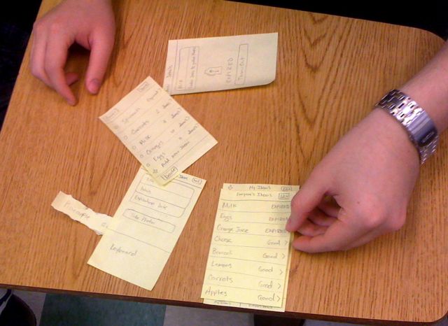 Paper prototyping in INF 134