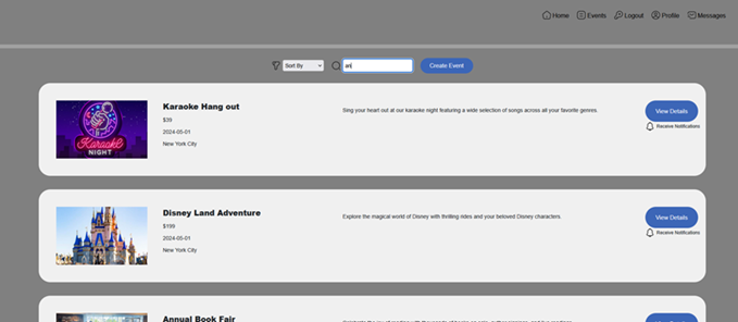 Event Management Web App