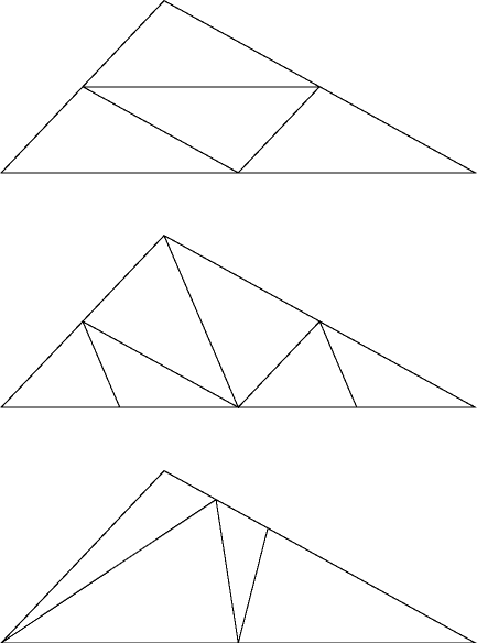 2-3-4 triangle folding patterns
