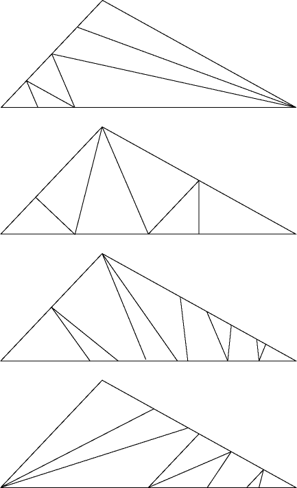 more 2-3-4 triangle folding patterns