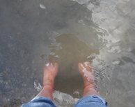 Feet In Bow River