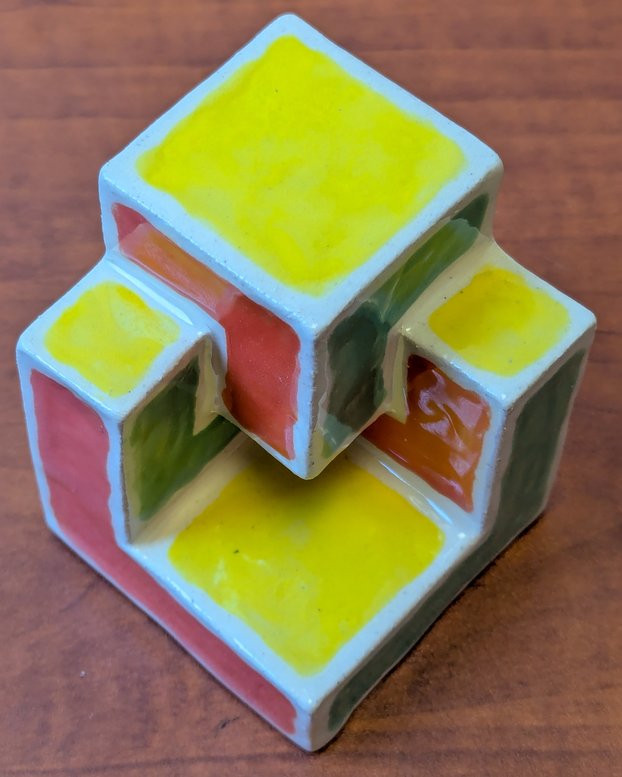 Bilaterally symmetric orthogonal permutohedron, top view